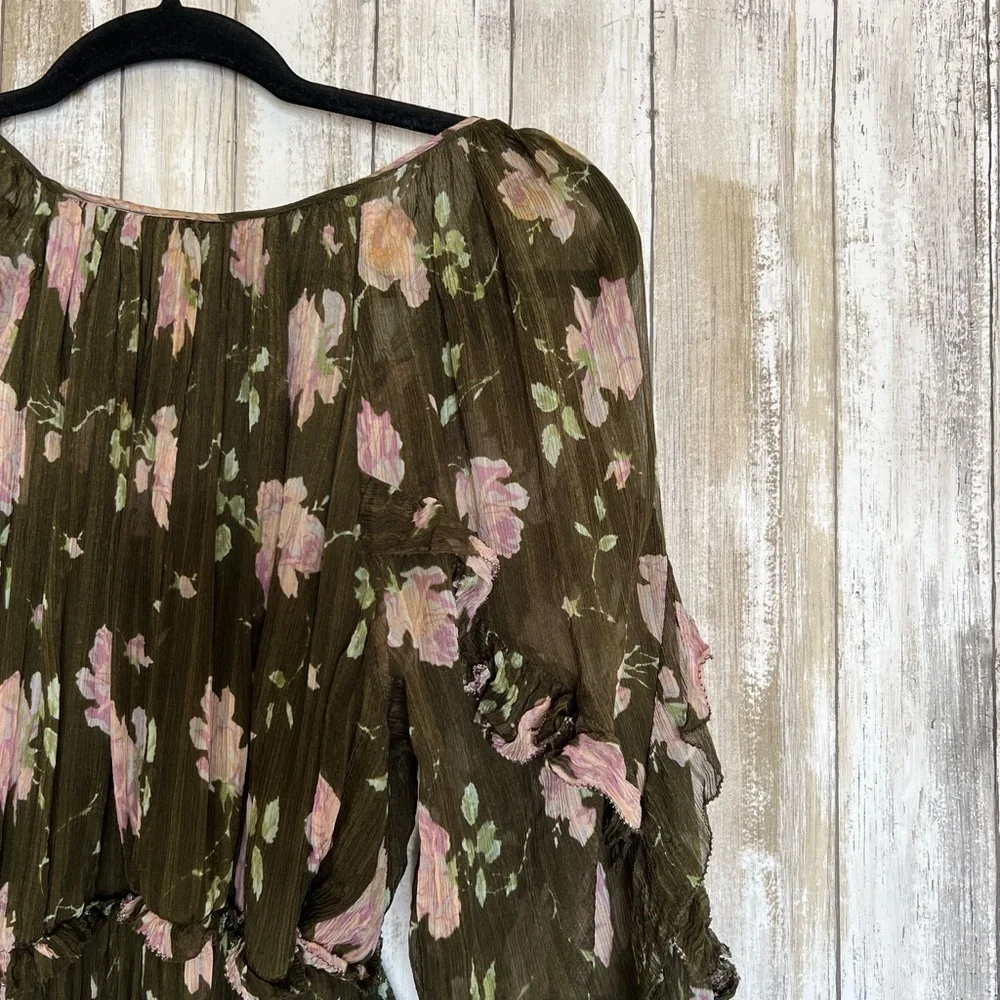 Ulla Johnson Lorelei Floral Ruffle Midi Dress